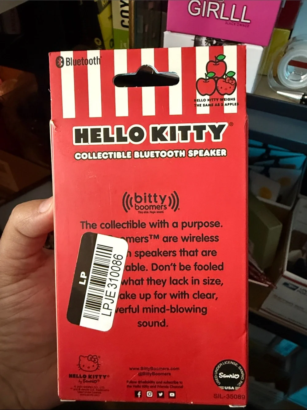 Hello Kitty Red and White Collectible Bluetooth Speaker